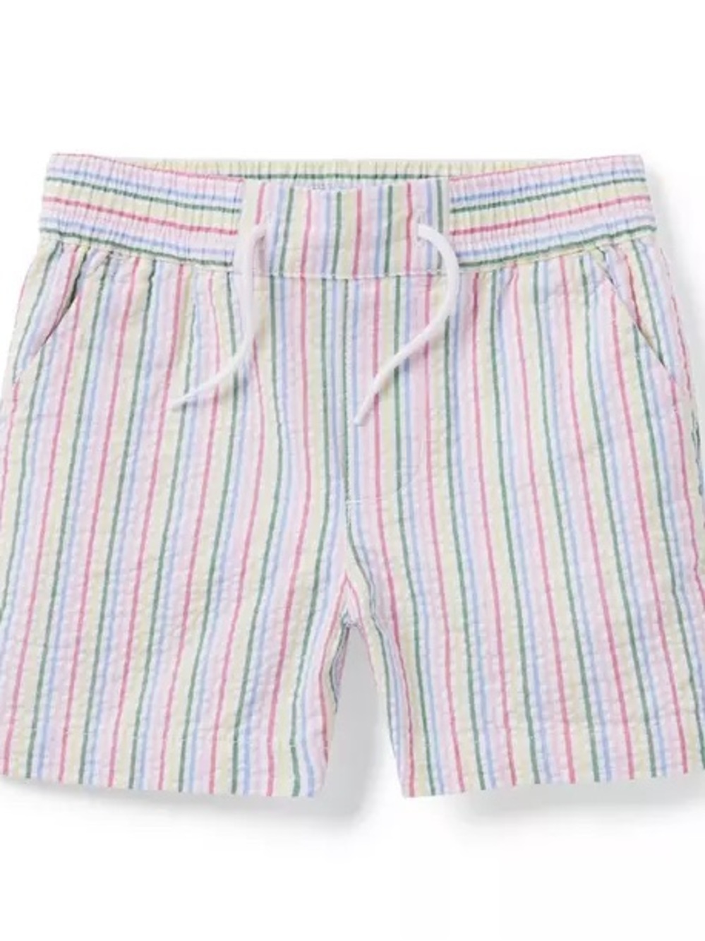 NWOT Janie and Jack Baby Rainbow Striped Seersucker Short